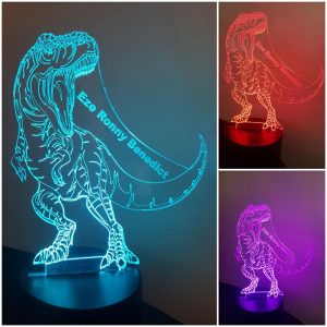 Cadouri personalizate LEDLampa LED 3D Dinozaur